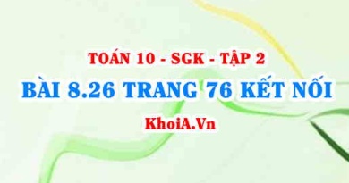 Bài 8.26 trang 76 Toán 10 Kết nối tri thức Tập 2